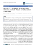 Báo cáo y học: "Remnant of a non-patent ductus arteriosus mimicking traumatic thoracic aorta transection: a case report"
