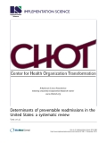 báo cáo khoa học: " Determinants of preventable readmissions in the United States: a systematic review"