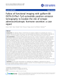 báo cáo khoa học: "Failure of functional imaging with gallium-68DOTA-D-Phe1-Tyr3-octreotide positron emission tomography to localize the site of ectopic adrenocorticotropic hormone secretion: a case report"