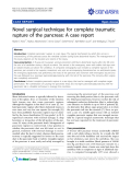 báo cáo khoa học: " Novel surgical technique for complete traumatic rupture of the pancreas: A case report"