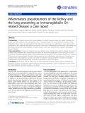 báo cáo khoa học: " Inflammatory pseudotumors of the kidney and the lung presenting as immunoglobulin G4related disease: a case report"