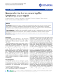 báo cáo khoa học: "Neuroendocrine tumor presenting like lymphoma: a case report"