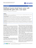 Báo cáo y học: " Multifocal invasive ductal breast cancer with osteoclast-like giant cells: a case report"