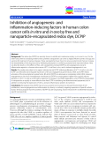 báo cáo khoa học: "Inhibition of angiogenesis- and inflammation-inducing factors in human colon cancer cells in vitro and in ovo by free and nanoparticle-encapsulated redox dye, DCPIP"