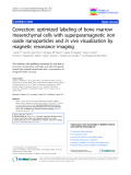 báo cáo khoa học: "Correction: optimized labeling of bone marrow mesenchymal cells with superparamagnetic iron oxide nanoparticles and in vivo visualization by magnetic resonance imaging"