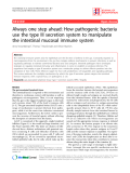 Báo cáo y học: "Always one step ahead: How pathogenic bacteria use the type III secretion system to manipulate the intestinal mucosal immune system"