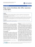 Báo cáo y học: " Deep venous thrombosis after office vasectomy: a case report"