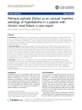 báo cáo khoa học: "Palmaria palmata (Dulse) as an unusual maritime aetiology of hyperkalemia in a patient with chronic renal failure: a case report"