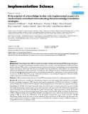 Báo cáo y học: "A description of a knowledge broker role implemented as part of a randomized controlled trial evaluating three knowledge translation strategies"