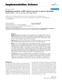 báo cáo khoa học: "  Explaining variation in GP referral rates for x-rays for back pain"