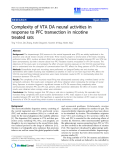 Báo cáo khoa hoc:"  Complexity of VTA DA neural activities in response to PFC transection in nicotine treated rats"