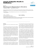 Báo cáo khoa hoc:"  Editorial: Journal of Negative Results in Biomedicine"