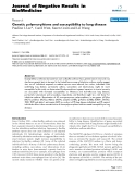 Báo cáo khoa hoc:"  Genetic polymorphisms and susceptibility to lung disease"