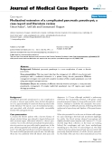 Báo cáo y học: "Mediastinal extension of a complicated pancreatic pseudocyst; a case report and literature review"