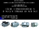 Tính toán dây quấn động cơ một pha khởi động bằng từ