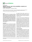 báo cáo khoa học: "  Multiple sclerosis: major histocompatibility complexity and antigen presentation"