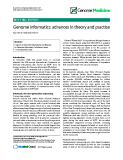 báo cáo khoa học: "  Genome informatics: advances in theory and practice"