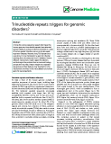 báo cáo khoa học: "  Trinucleotide repeats: triggers for genomic disorders?"