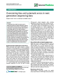 báo cáo khoa học: " Overcoming bias and systematic errors in next generation sequencing data"