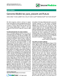 báo cáo khoa học: " Genome Medicine: past, present and future"