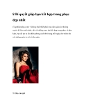 8 Bí quyết giúp bạn kết hợp trang phục đẹp nhất 