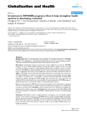 báo cáo khoa học: "Investment in HIV/AIDS programs: Does it help strengthen health systems in developing countries?"