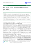 báo cáo khoa học: " The private sector, international development and NCDs"