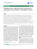 báo cáo khoa học: "  Packaged water: optimizing local processes for sustainable water delivery in developing nations"