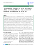 báo cáo khoa học: " The increasing chronicity of HIV in sub-Saharan Africa: Re-thinking “HIV as a long-wave event” in the era of widespread access to ART"