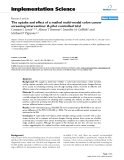báo cáo khoa học: "  The uptake and effect of a mailed multi-modal colon cancer screening intervention: A pilot controlled trial"
