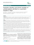 Báo cáo y học: " Psychiatric disorders and clinical correlates of suicidal "