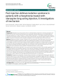 Post-injection delirium/sedation syndrome in patients with schizophrenia treated with olanzapine long-acting injection, II: investigations of mechanism"