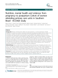 Báo cáo y học: " Nutrition, mental health and violence: from pregnancy to postpartum Cohort of women attending primary care units in Southern Brazil - ECCAGE study"