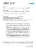 Báo cáo y học: " Fetal death due to upper airway compromise complicated by thyroid storm in a mother with uncontrolled Graves’ disease: a case report"