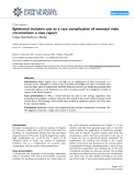 Báo cáo y học: "Epidermal inclusion cyst as a rare complication of neonatal male circumcision: a case report"