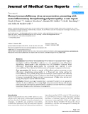 Báo cáo y học: "Human immunodeficiency virus seroconversion presenting with acute inflammatory demyelinating polyneuropathy: a case report"