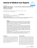 Báo cáo y học: "Amoebic liver abscess – a cause of acute respiratory distress in an infant: a case report"