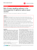 Báo cáo y học: "Role of innate signalling pathways in the immunogenicity of alphaviral replicon-based vaccines"