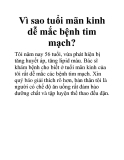 Vì sao tuổi mãn kinh dễ mắc bệnh tim mạch?