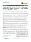 báo cáo khoa học:" The comparative burden of mild, moderate and severe Fibromyalgia: results from a cross-sectional survey in the United States"