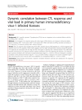 Báo cáo y học: "Dynamic correlation between CTL response and viral load in primary human immunodeficiency virus-1 infected Koreans"