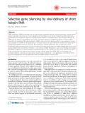 Báo cáo y học: " Selective gene silencing by viral delivery of short hairpin RNA"