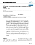 Báo cáo khoa học: " An overview of molecular epidemiology of hepatitis B virus (HBV) in India"