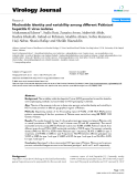 Báo cáo y học: "Nucleotide identity and variability among different Pakistani hepatitis C virus isolates"
