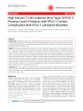 Báo cáo y học: " High Human T Cell Leukemia Virus Type-1(HTLV-1) Provirus Load in Patients with HTLV-1 Carriers Complicated with HTLV-1-unrelated disorders"