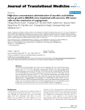 báo cáo hóa học:" High dose concentration administration of ascorbic acid inhibits tumor growth in BALB/C mice implanted with sarcoma 180 cancer cells via the restriction of angiogenesis"