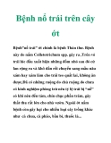 Bệnh nổ trái trên cây ớt