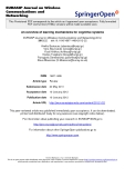 Báo cáo toán học: "  An overview of learning mechanisms for cognitive systems EURASIP Journal on Wireless Communications and Networking "