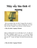 Máy sấy lúa tĩnh vĩ ngang