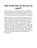 Đâu là giới hạn tốc độ của con người?